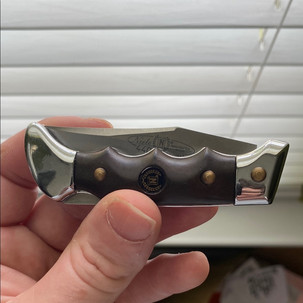 Nieto chrome 440c stainless  Folding Pocket Knife. Hand crafted in Spain!